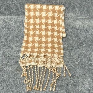 Ann Taylor Reversible Cashmere‎ Houndstooth Scarf